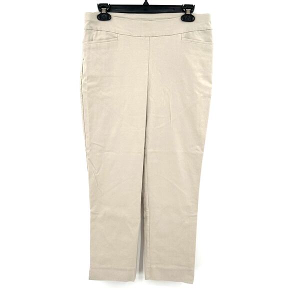 Chico´s US Size 8 / Chico´s Size 1 Pull‎ On Khaki Pants Tan Casual Slip On - Picture 1 of 5